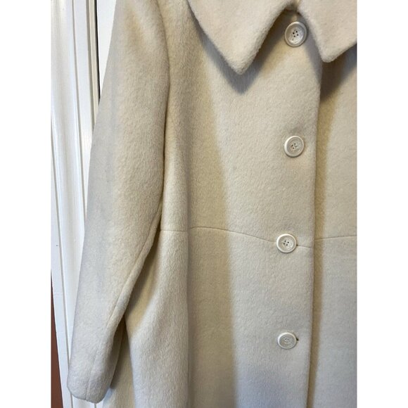 Harve Benard Cream Wool Coat - Picture 3 of 14